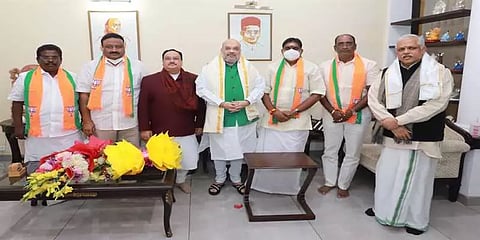 பாஜகவில் இணைந்த புதுவை முன்னாள் அமைச்சர் நமச்சிவாயம் அமித்ஷாவுடன் சந்திப்பு
