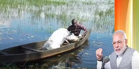 ஏரியை தூய்மை செய்யும் கேரள மாற்றுத்திறனாளி முதியவர்: பிரதமர் மோடி பெருமிதம்