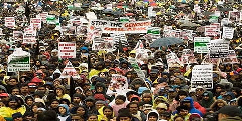 போரால் பாதிக்கப்பட்ட தமிழர்களுக்கு நீதி வேண்டும் - இலங்கையில் தடைகளைத் தாண்டி போராட்டம்