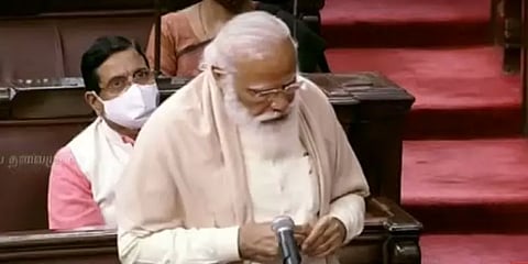 காங்கிரஸ் எம்பி குலாம் நபி ஆசாத்துக்கு புகழாரம் : கண்கலங்கிய பிரதமர் மோடி