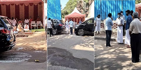 போயஸ் கார்டனில் தனுஷ் கட்டும் புதிய வீட்டின் பூமி பூஜையில் ரஜினிகாந்த்