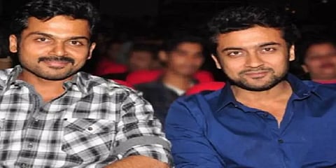 ’கொரோனா சிகிச்சையிலிருந்து வீடு திரும்பினார் சூர்யா’ - கார்த்தி ட்வீட்