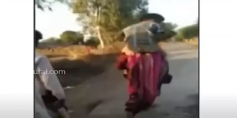 மத்தியப் பிரதேசம்: கணவரைவிட்டு பிரிந்து சென்ற பெண்ணுக்கு விநோத தண்டனை