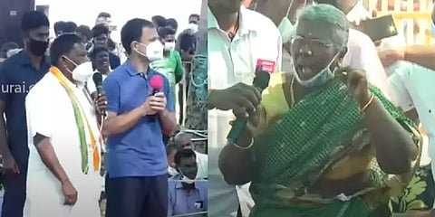 மூதாட்டியின் குற்றச்சாட்டை மாற்றி மொழிபெயர்த்து ராகுலிடம் கூறிய நாராயணசாமி!