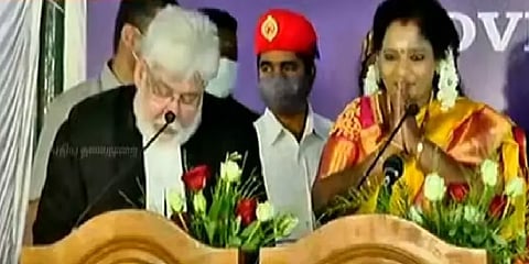 புதுச்சேரி துணைநிலை ஆளுநராக கூடுதல் பொறுப்பேற்றார் தமிழிசை சவுந்தரராஜன்