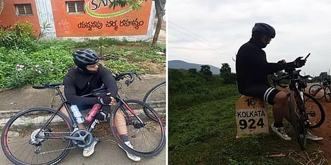 சைக்கிள் ரைடு- கருப்பு கலர் டி-ஷர்ட்டில் அஜித்; வைரல் புகைப்படங்கள்