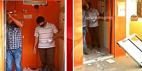 திருப்பூர்: ஏடிஎம் இயந்திரத்தை அலேக்காக தூக்கிச் சென்ற கொள்ளையர்கள் - சிசிடிவி காட்சி!
