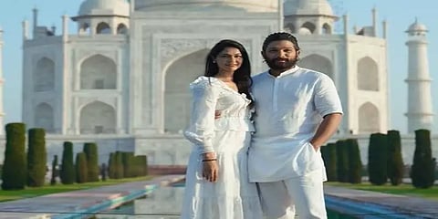 ’திருமணநாளை தாஜ்மஹாலில் கொண்டாடிய அல்லு அர்ஜுன்’ - க்யூட் போட்டோஸ்!