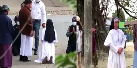 ''மண்டியிட்டு வேண்டினேன். ஆனாலும் துப்பாக்கி சத்தம் ஒலித்தது'' வைரலான கன்னியாஸ்திரி!