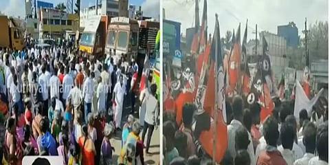 பூந்தமல்லி தொகுதி பாமகவுக்கு ஒதுக்கப்பட்டதற்கு எதிர்ப்பு தெரிவித்து போராட்டம்