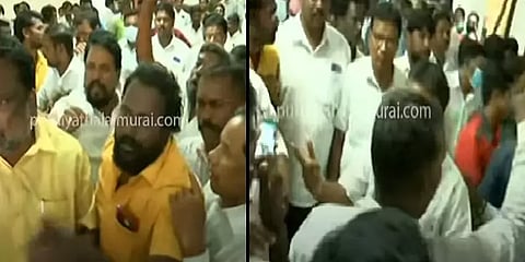 ’பொன்னேரியை காங்கிரஸுக்கு ஒதுக்கக்கூடாது’ - அறிவாலயத்தில் திமுகவினர் கோஷமிட்டதால் பரபரப்பு