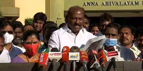 "ராஜினாமா கடிதத்தை திமுக தலைமையிடம் அளித்துள்ளோம்" - விருகம்பாக்கம் நிர்வாகி தனசேகரன்