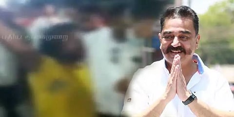 கமல்ஹாசன் கார் கண்ணாடி உடைப்பு - தாக்குதல் நடத்தியவருக்கு தர்மஅடி கொடுத்த பொதுமக்கள்!