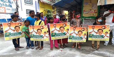 சென்னை: அமைச்சர் பெஞ்சமினுக்கு வாக்கு சேகரித்த சிறுவர் சிறுமியர்