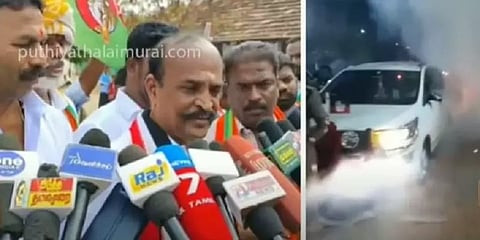 ”திட்டமிட்டு காருக்கு அடியில் பட்டாசு வெடித்து அமமுகவினர் அராஜகம்”- அமைச்சர் கடம்பூர் ராஜூ