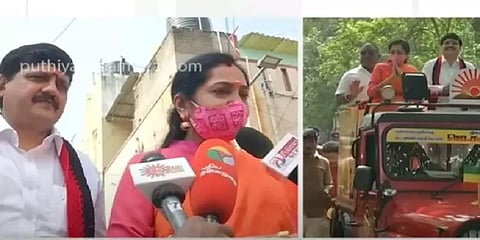 ஒரு டீ குடிச்சிட்டு திமுக தொண்டர்கள் நாள் முழுசும் வேலை செய்வாங்க : தமிழச்சி தங்கபாண்டியன்