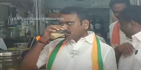 தெலுங்கு மொழியில் பேசி வாக்கு சேகரித்த எல்.முருகன்