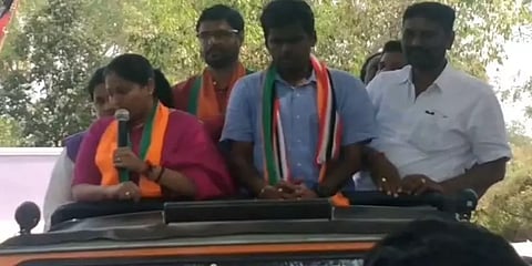 'தாமரை மலரட்டும்... தமிழகம் வளரட்டும்' பாடலுக்கு குத்தாட்டம் ஆடிய அண்ணாமலை