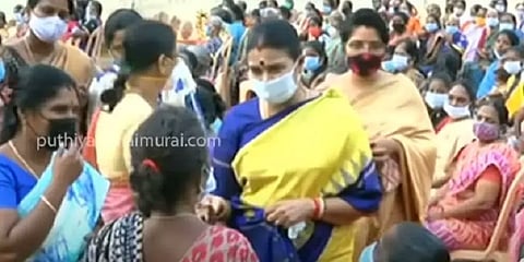 உதயநிதிக்கு ஆதரவாக தாயார் துர்கா ஸ்டாலின் பரப்புரை