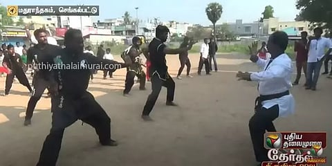 குங்ஃபூ பயிற்சி அளித்து பிரசாரம் -கவனம் ஈர்த்த மதுராந்தகம் மதிமுக வேட்பாளர்