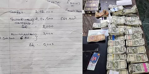 '569 பேருக்கு.. மீதி ரூ.8000, கூட வந்தோருக்கு ரூ.3000'- காட்பாடியில் ரூ.18 லட்சம் பறிமுதல்