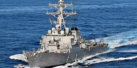 இந்திய பொருளாதார மண்டலத்திற்குள் 'முன் அனுமதியின்றி' வலம்வந்த அமெரிக்க போர்க்கப்பல்!