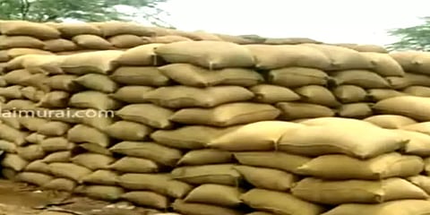 மயிலாடுதுறை: கோடை மழையால் திறந்த வெளியில் வைக்கப்பட்டிருந்த நெல் மூட்டைகள் நனைந்து சேதம்