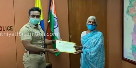 கோவை: செயின் பறித்தவரை தைரியமாக மடக்கிப்பிடித்த மூதாட்டிக்கு பாராட்டு