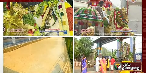மதுரை: கோயில் வளாகத்திற்குள் நடைபெற்ற அழகர் ஆற்றில் இறங்கும் நிகழ்வு