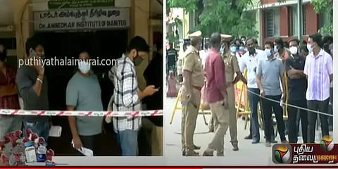 சென்னை - கீழ்ப்பாக்கம் அரசு மருத்துவமனையில் ரெம்டெசிவிர் வாங்க காத்திருக்கும் மக்கள்!