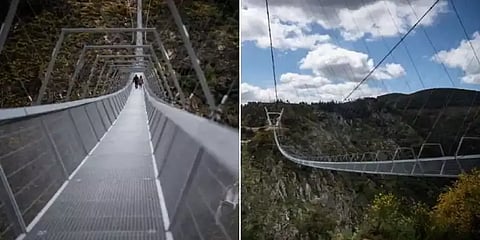 உலகிலேயே மிகவும் நீளமான 1,693அடி தொங்கு நடைபாலம் - போர்ச்சுகலில் திறப்பு