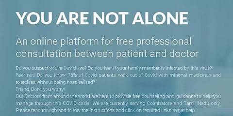 கொரோனா வீட்டுத்தனிமையில் இருப்போரும் இலவசமாக மருத்துவரை அணுக உதவும் வலைதளம்!