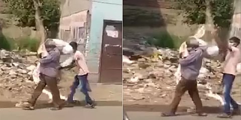 உதவ யாரும் முன்வரவில்லை.. -கொரோனாவால் இறந்த மகளை தோளில் தூக்கிச்சென்று அடக்கம் செய்த தந்தை