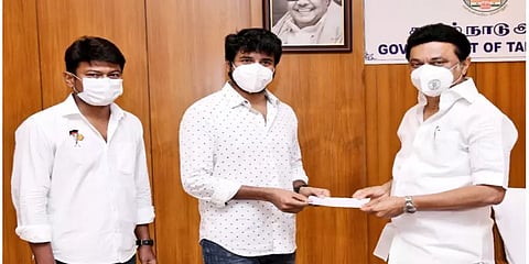 கொரோனா பேரிடர்: முதல்வர் நிவாரண நிதிக்கு ரூ.25 லட்சம் நிதியுதவி அளித்த சிவகார்த்திகேயன்