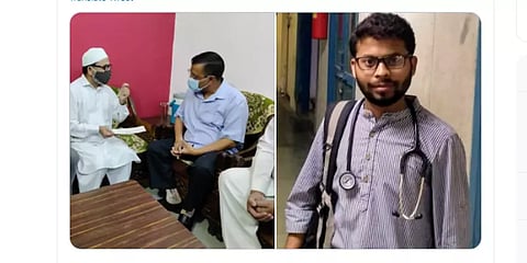 கொரோனாவால் உயிரிழந்த டெல்லி இளம் மருத்துவரின் தந்தையிடம் ரூ.1 கோடி அளித்த கெஜ்ரிவால்