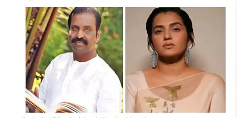 பாலியல் புகாரில் சிக்கியுள்ள வைரமுத்துவுக்கு ஓஎன்வி விருதா?- கேள்வி எழுப்பிய நடிகை பார்வதி