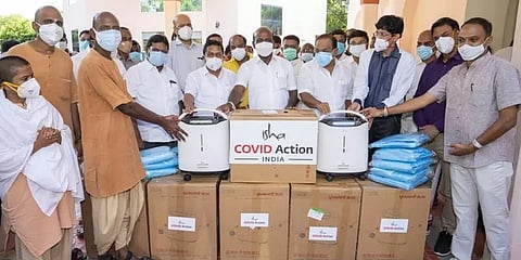 500 ஆக்சிஜன் செறிவூட்டிகளை நன்கொடையாக வழங்கியது ஈஷா அறக்கட்டளை