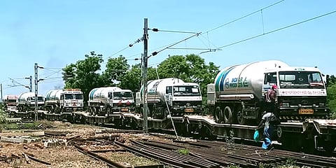 ஒடிசாவில் இருந்து ஐந்தாவது முறையாக மதுரைக்கு வந்த 90.64 மெட்ரிக் டன் ஆக்ஸிஜன்