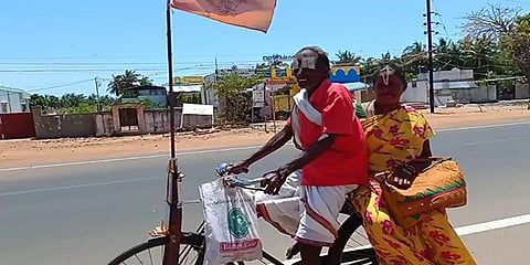 108 திவ்ய தேச கோவில் தரிசனம்: 7 ஆண்டுகளாக சைக்கிளில் சுற்றிவரும் தம்பதியர்