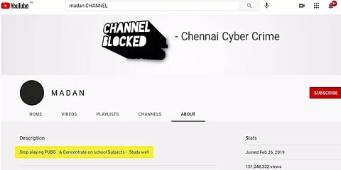 ’படிப்பில் கவனம் செலுத்துங்கள்’: பப்ஜி மதனின் யூடியூப் சேனலை முடக்கிய சைபர்கிரைம் போலீசார்