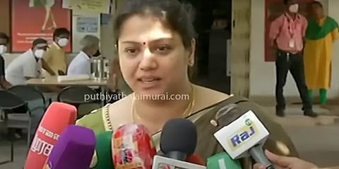 'கொலை மிரட்டல் விடுக்கிறார்' - உதவி ஆய்வாளர் மீது நடிகை ராதா மீண்டும் புகார்