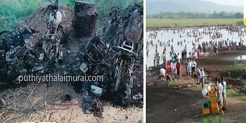 பெரம்பலூர்: ஏரியில் மீன்பிடிப்பதில் பயங்கர மோதல் – 6 வாகனங்கள் எரிப்பு, போலீஸ் குவிப்பு