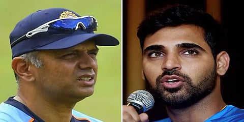 "டிராவிட் பயிற்சியாளராக இருப்பது என்னுடைய அதிர்ஷ்டம்"-புவனேஷ்வர் குமார் பெருமிதம்