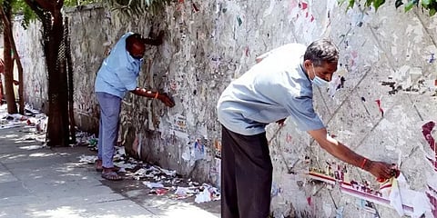 பொது இடங்களில் சுவரொட்டிகள் அகற்றம்: புதிய திட்டத்தை கையிலெடுத்த சென்னை மாநகராட்சி