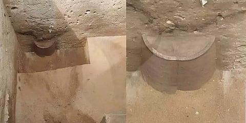 கீழடி அகழாய்வில் அழகிய வேலைப்பாடுகளுடன் கூடிய சுடுமண் தொட்டி கண்டுபிடிப்பு