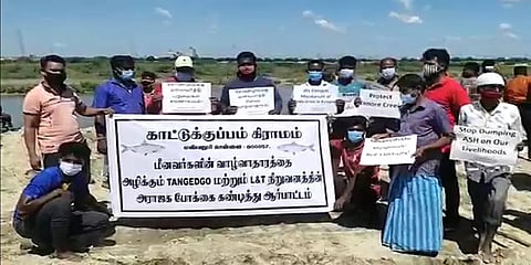 அனல்மின் நிலைய விரிவாக்கம்: மீன்வளம் பாதிக்கப்படுவதாக எண்ணூர் மீனவர்கள் போராட்டம்