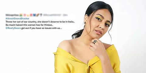 தலிபான்களுடன் இந்துத்துவாவை ஒப்பிட்ட நடிகை ஸ்வரா பாஸ்கர் மீது நெட்டிசன்கள் காட்டம்