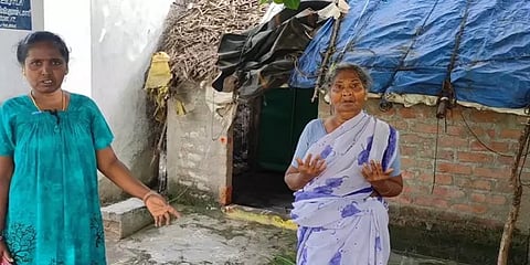 விழுப்புரம்: அரசு உதவியை எதிர்நோக்கி, எரிந்த வீட்டில் மாற்றுத்திறனாளி மகளுடன் வாழும் தாய்