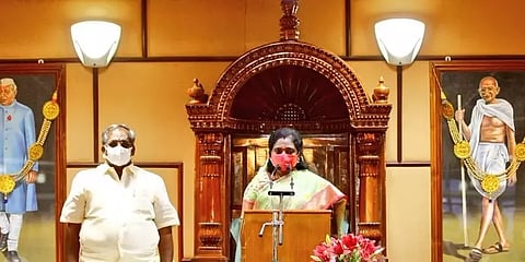 புதுச்சேரி சட்டப்பேரவை கூட்டத்தொடர்: திருக்குறளை மேற்கோள்காட்டி தமிழிசை சவுந்தரராஜன் உரை