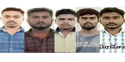 மதுரை: சினிமா பாணியில் ஓடும் லாரியில் எறி ஜவுளி பொருட்களை திருடியதாக 5 பேர் கைது